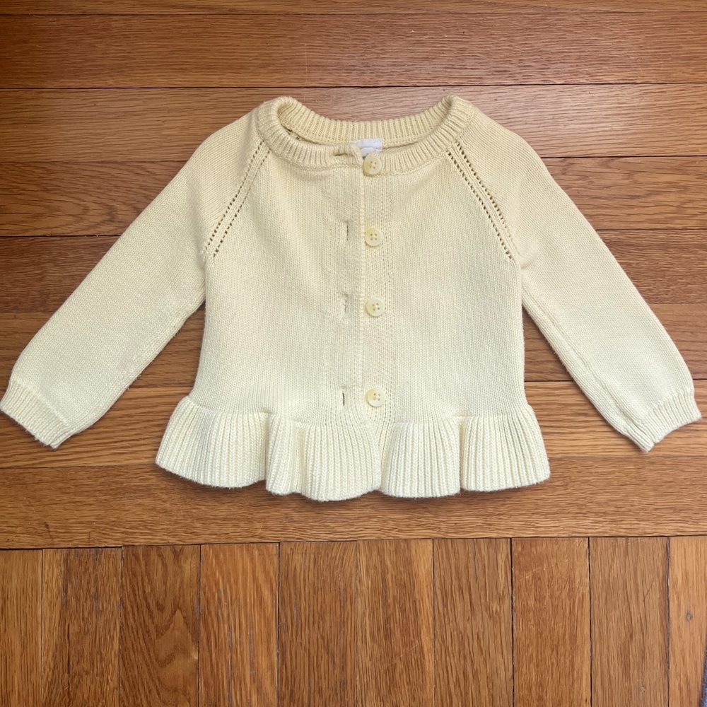 Cotton Peplum Cardigan